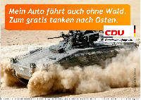CDU schickt deutsche Soldaten in US-Ölkriege. 2015 droht sogar ein Konflikt mit Russland und somit der 3. Weltkrieg. Deutsche Offiziere wurden sogar schon als Spione unter falscher Flagge (vorgetäuschte OECD-Mission) im Donbas auf frischer Tat verhaftet.