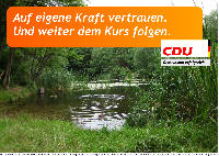 Die Wasseroberfläche zeigt ja, wohin die Reise auf diesem Kurs gehen kwird.