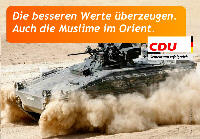 CDU will durch internationale Kriegseinsätze wohl Iran, Russland und Nordkorea mit gutem Beispiel voran gehen?
