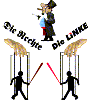 rechte und linke Hand der Lüge